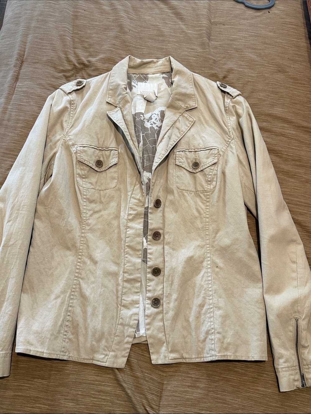 Banana Republic Beige Utility-Style Button Jacket